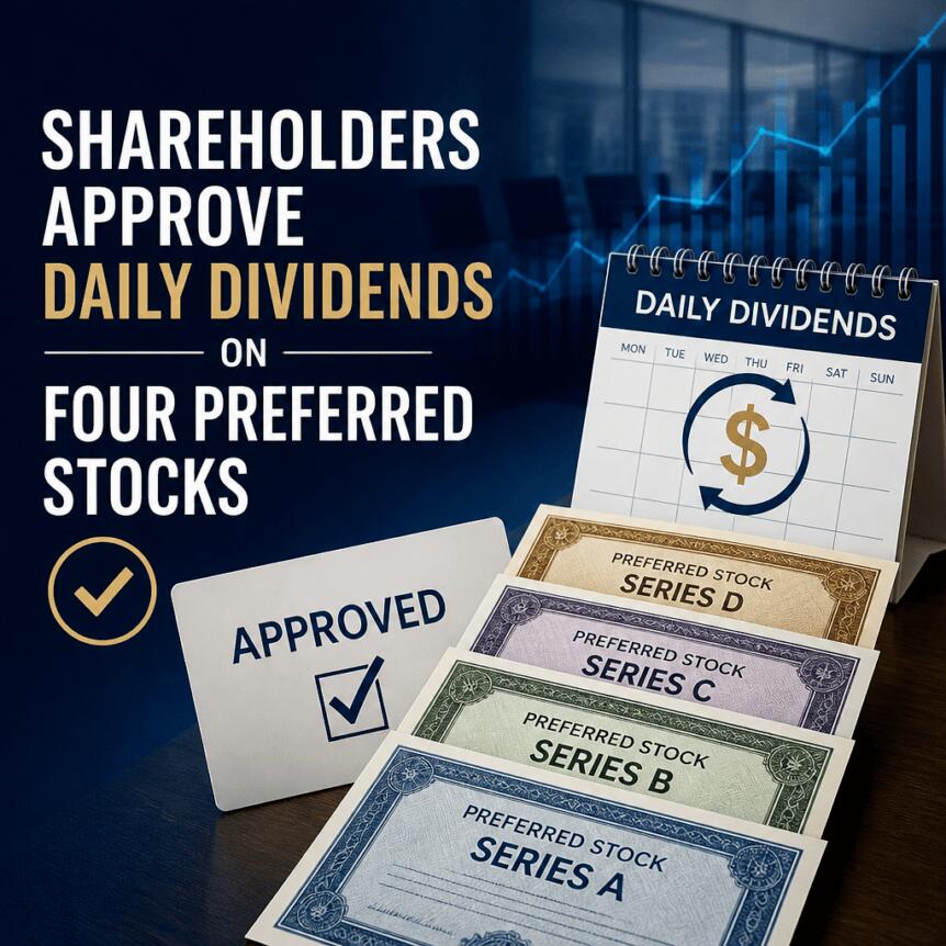 Shareholders Approve Daily Dividends on Four Preferred Stocks Shareholders Approve Daily Dividends On Four Preferred Stocks