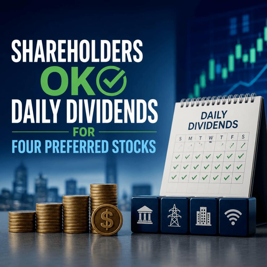 Shareholders OK Daily Dividends for Four Preferred Stocks