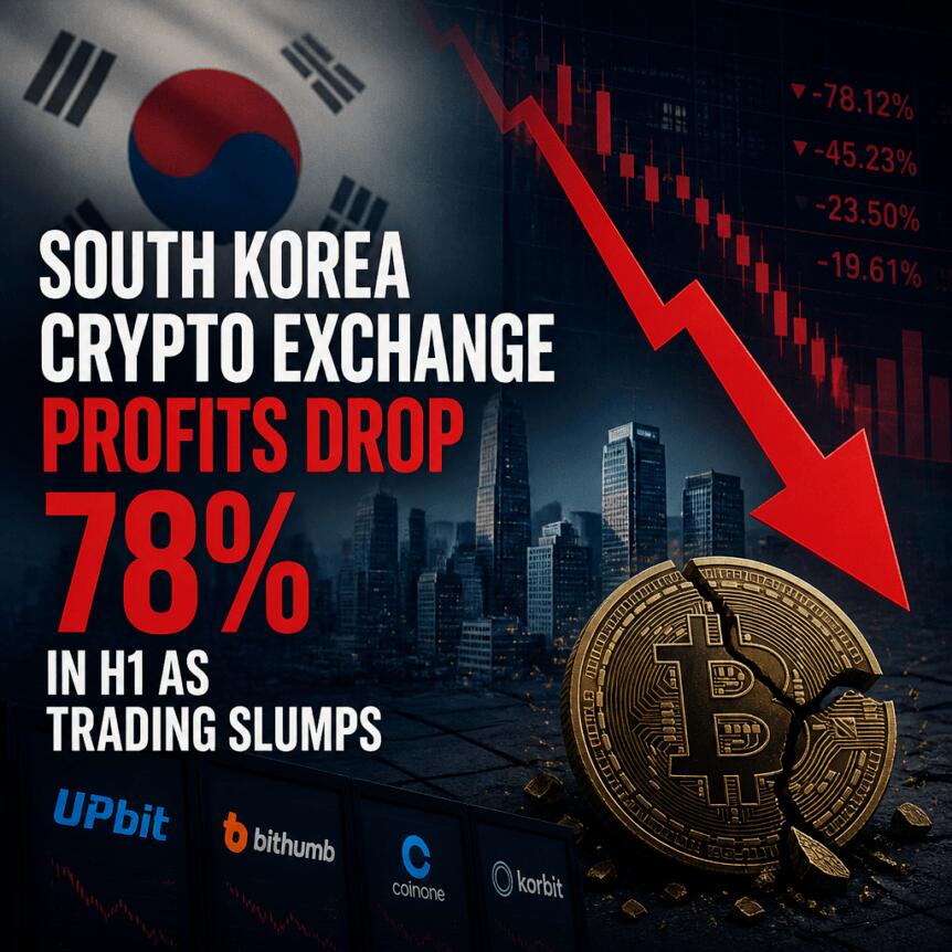 South Korea Crypto Exchange Profits Drop 78% In H1 As Trading Slumps