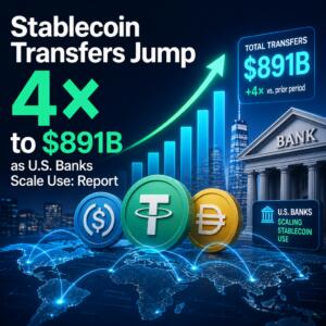 Stablecoin Transfers Jump 4× to $891B as U.S. Banks Scale Use: Report Stablecoin Transfers Jump 4× To $891b As U.s. Banks Scale Use: Report