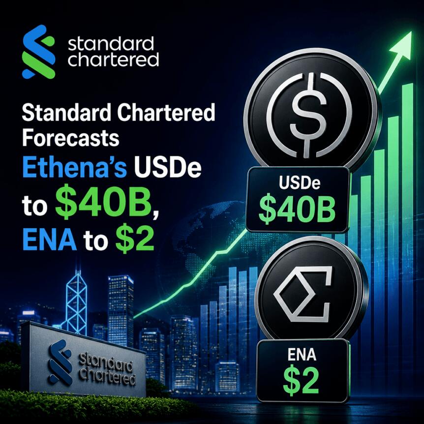 Standard Chartered Forecasts Ethena’s USDe to $40B, ENA to $2 Standard Chartered Forecasts Ethena’s Usde To $40b, Ena To $2