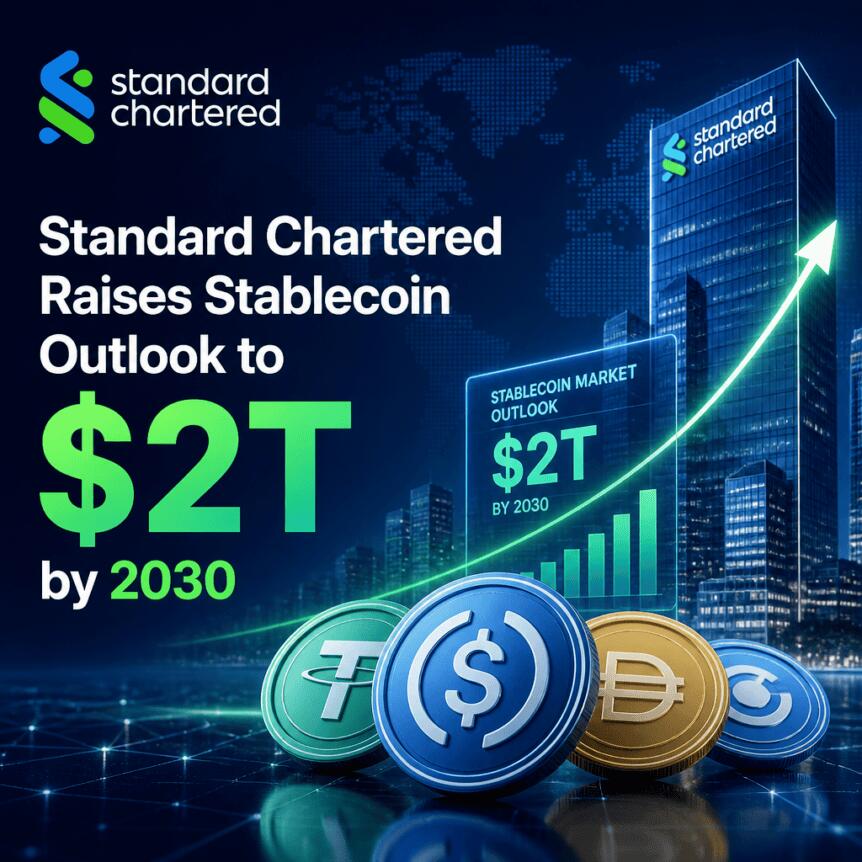 Standard Chartered Raises Stablecoin Outlook To $2t By 2030