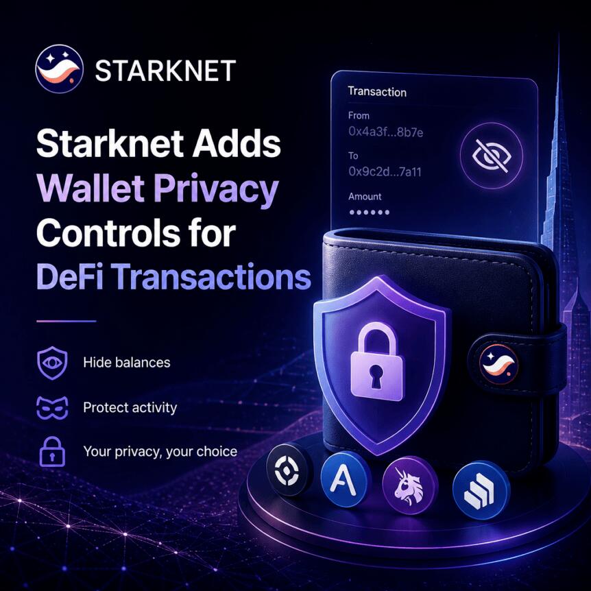 Starknet Adds Wallet Privacy Controls For Defi Transactions