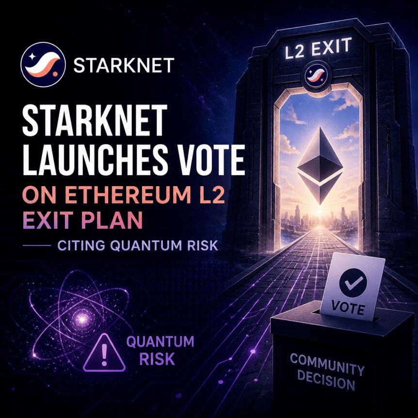 Starknet Launches Vote on Ethereum L2 Exit Plan Citing Quantum Risk