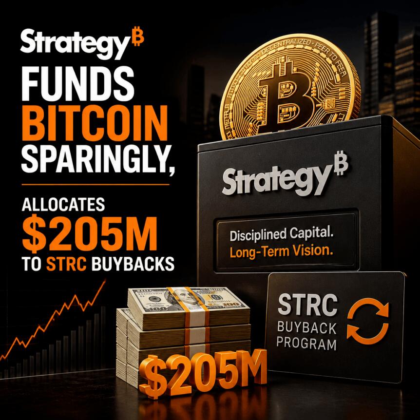 Strategy Funds Bitcoin Sparingly, Allocates $205M to STRC Buybacks Strategy Funds Bitcoin Sparingly, Allocates $205m To Strc Buybacks