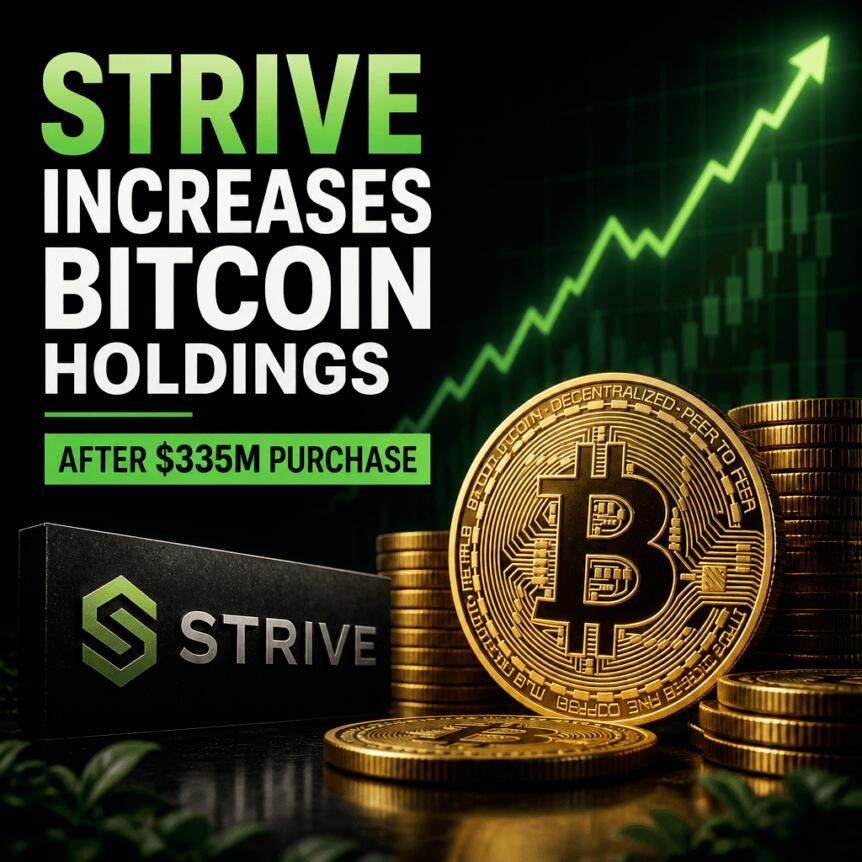 Strive Increases Bitcoin Holdings After $335M Purchase