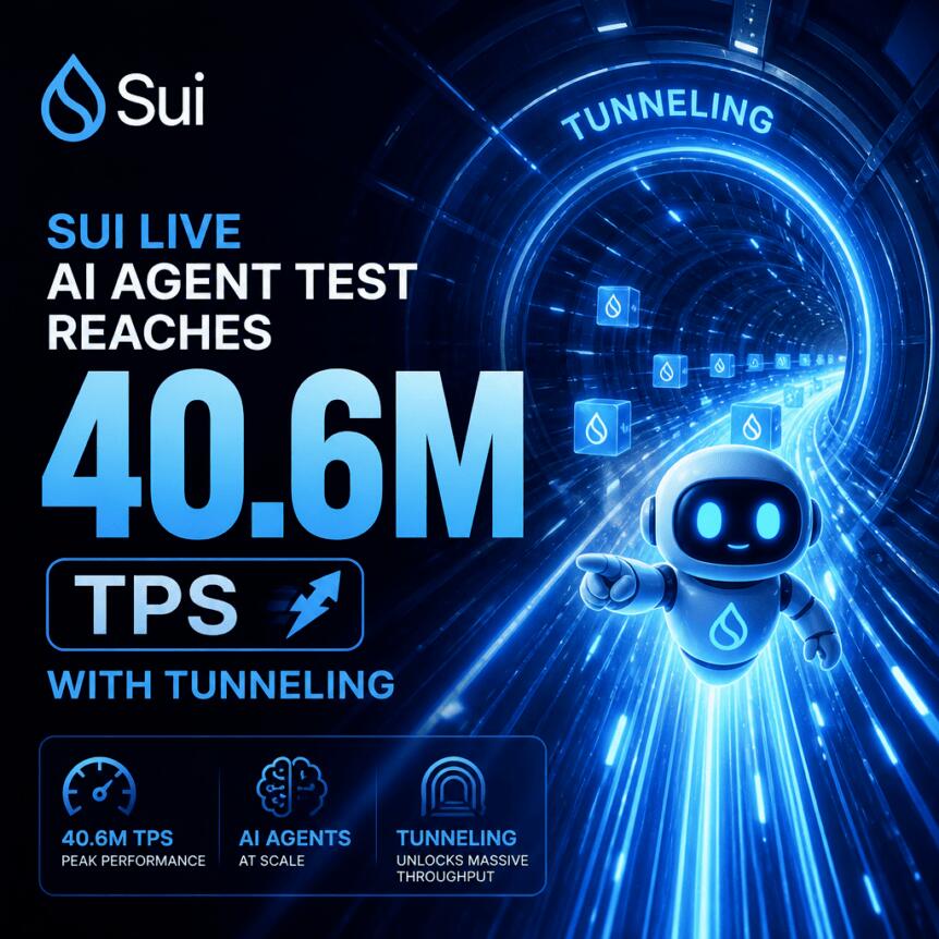 Sui Live Ai Agent Test Reaches 40.6m Tps With Tunneling