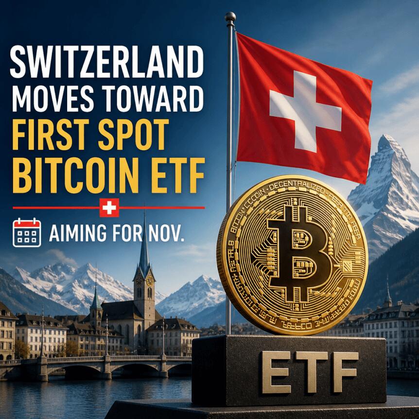 Switzerland Moves Toward First Spot Bitcoin ETF, Aiming for Nov. Switzerland Moves Toward First Spot Bitcoin Etf, Aiming For Nov.
