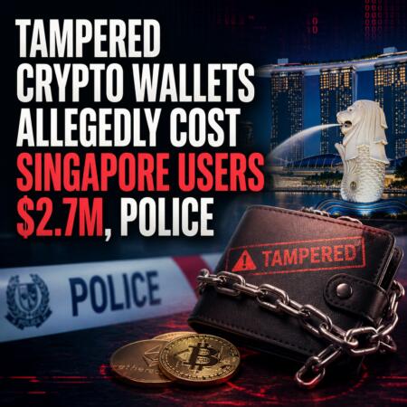 Tampered Crypto Wallets Allegedly Cost Singapore Users $2.7M, Police Tampered Crypto Wallets Allegedly Cost Singapore Users $2.7m, Police