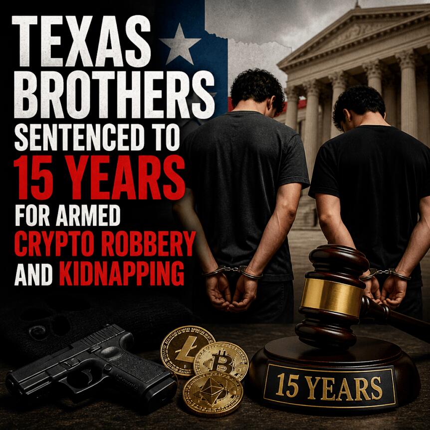 Texas Brothers Sentenced to 15 Years for Armed Crypto Robbery and Kidnapping Texas Brothers Sentenced To 15 Years For Armed Crypto Robbery And Kidnapping