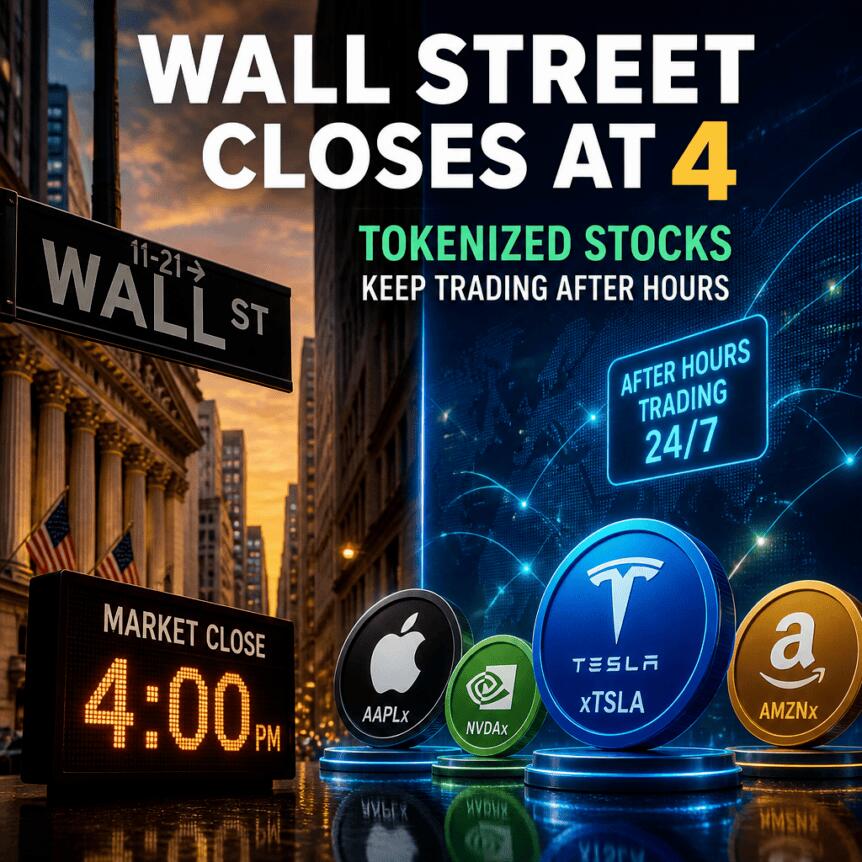 Wall Street Closes at 4 as Tokenized Stocks Keep Trading After Hours Wall Street Closes At 4 As Tokenized Stocks Keep Trading After Hours
