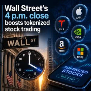 Wall Street’s 4 p.m. close boosts tokenized stock trading Wall Street’s 4 P.m. Close Boosts Tokenized Stock Trading