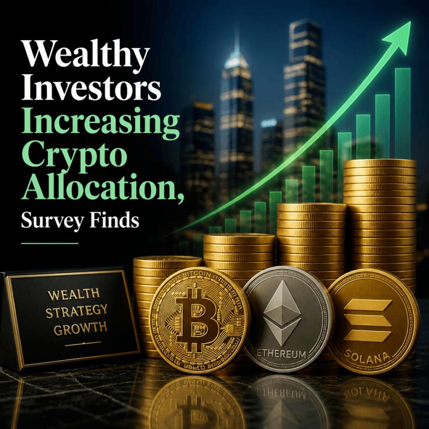 Wealthy Investors Increasing Crypto Allocation, Survey Finds Wealthy Investors Increasing Crypto Allocation, Survey Finds