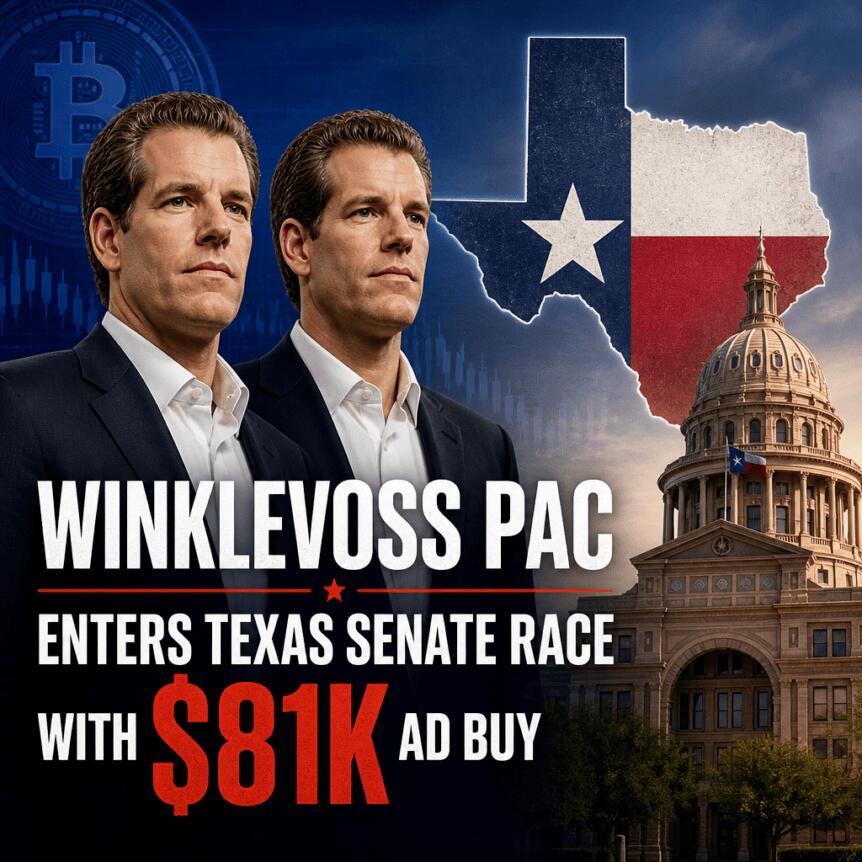 Winklevoss PAC Enters Texas Senate Race With $81K Ad Buy Winklevoss Pac Enters Texas Senate Race With $81k Ad Buy