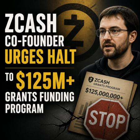 Zcash Co-Founder Urges Halt To $125m+ Grants Funding Program