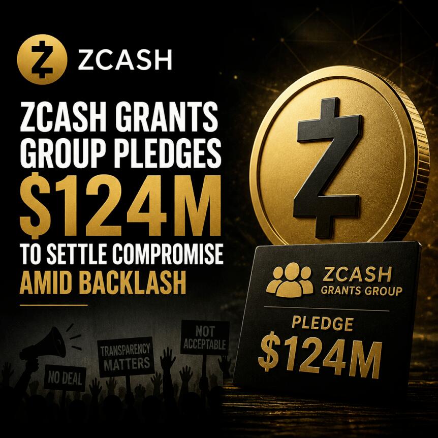 Zcash Grants Group Pledges $124M to Settle Compromise Amid Backlash Zcash Grants Group Pledges $124m To Settle Compromise Amid Backlash