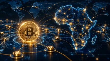 Binance says it helped African police arrest 651 people in a cross-border scam operation AI-generated illustration of cryptocurrency networks across Africa.