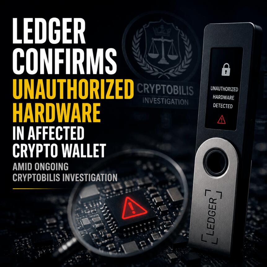 Ledger Confirms Unauthorized Hardware In Affected Crypto Wallet Amid Ongoing Cryptobilis Investigation Ledger Confirms Unauthorized Hardware In Affected Crypto Wallet Amid Ongoing Cry