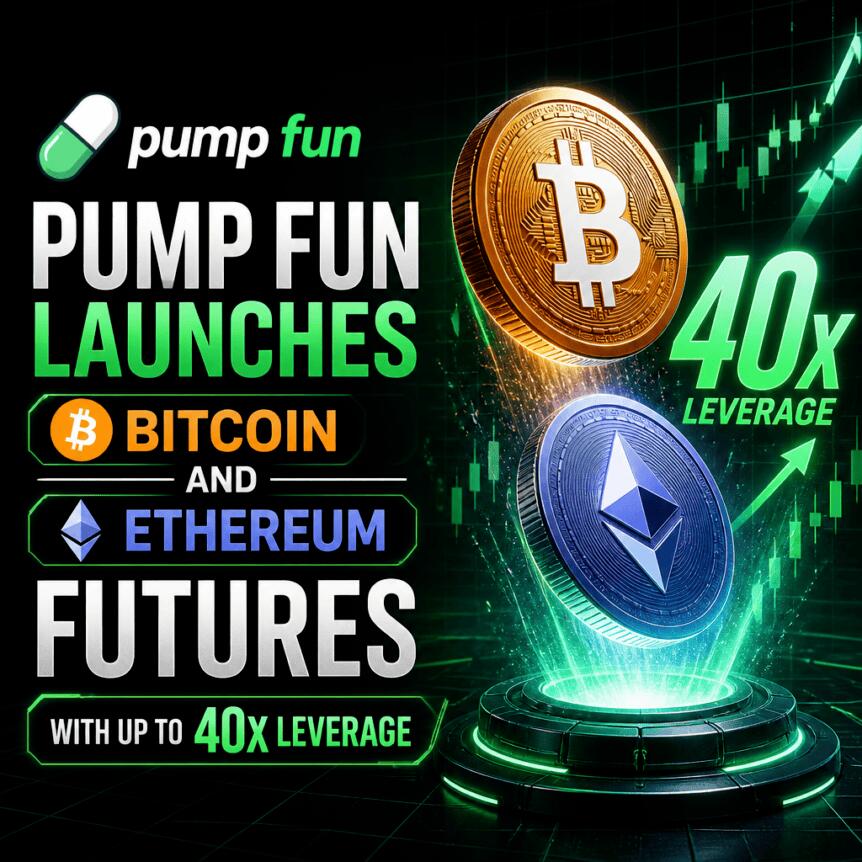 Pump Fun Launches Bitcoin And Ethereum Futures With Up To 40x Leverage