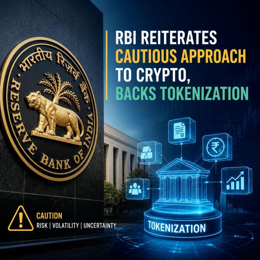 Rbi Reiterates Cautious Approach To Crypto Backs Tokenization