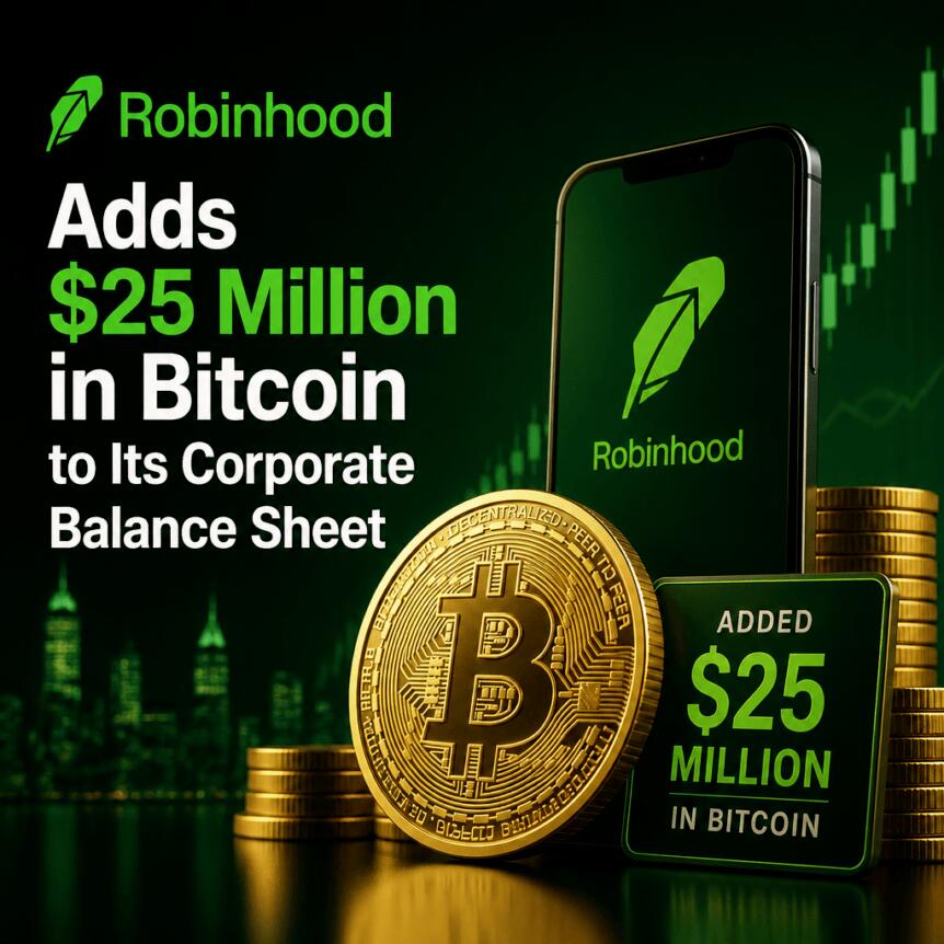 Robinhood Adds $25 Million in Bitcoin to Its Corporate Balance Sheet Robinhood Adds 25 Million In Bitcoin To Its Corporate Balance Sheet