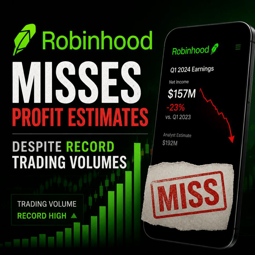 Robinhood Misses Profit Estimates Despite Record Trading Volumes Robinhood Misses Profit Estimates Despite Record Trading Volumes